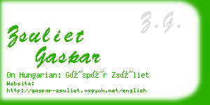 zsuliet gaspar business card